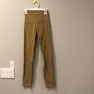 mustard color align leggings size 2